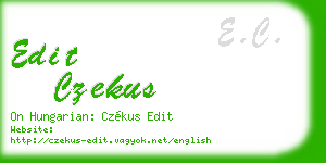 edit czekus business card